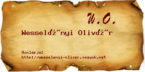 Wesselényi Olivér névjegykártya